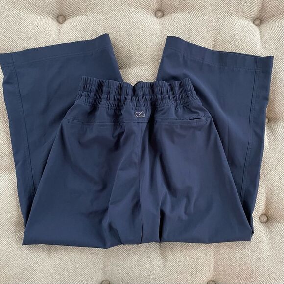 Calia Carrie Underwood Navy Blue Wide Leg Crop Pants S - Picture 3 of 7